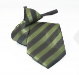   NM Állítható gyereknyakkendő - Fekete-zöld csíkos